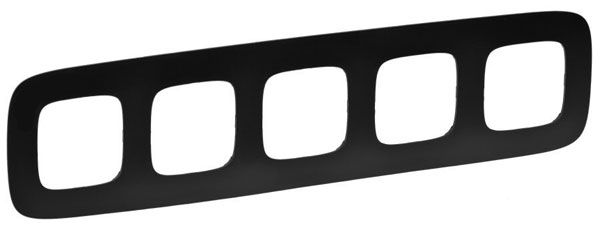 Рамка 5 постов, матовый черный, Valena ALLURE (754405) купити