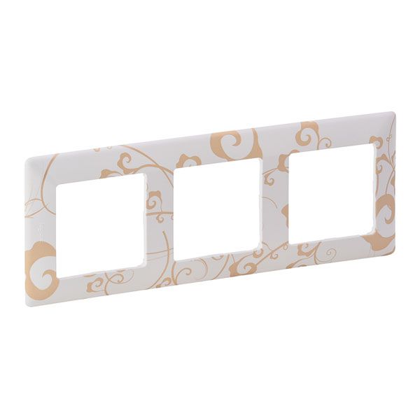 Рамка 3 поста, ампир белый, Valena LIFE (754103) купити
