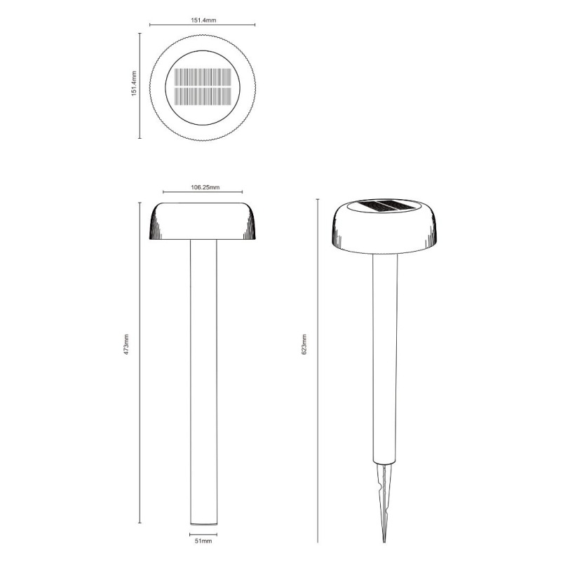 Вуличний стовпчик на сонячних батареях Zuma Line PT33111 BLUET купити