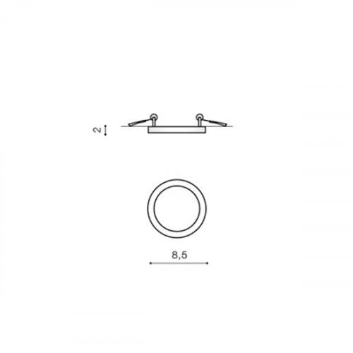 Светильник для ванной Azzardo AZ2862 Slim round 9 купити