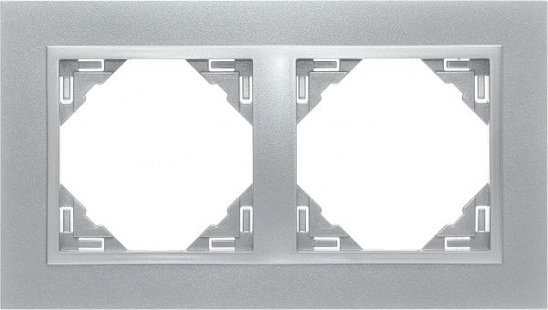 Рамка подвійна універсальна LOGUS металік алюмінієвий (90920 TAA) купити