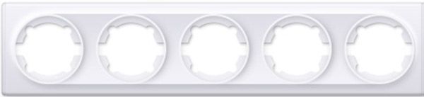 Рамка на 5 приладів OneKeyElectrо, колір білий (OKE300501) купити