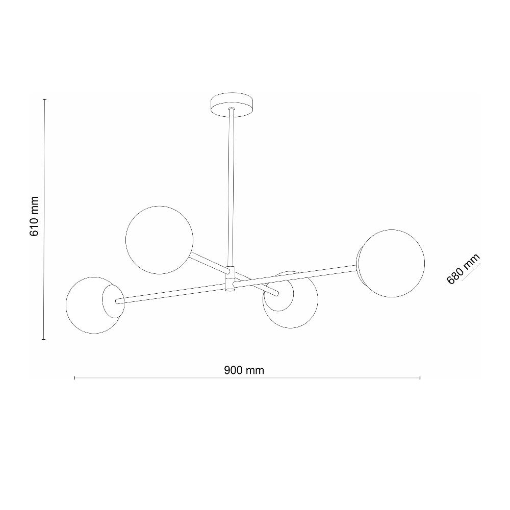Люстра TK Lighting 4737 SARIUS GOLD купити