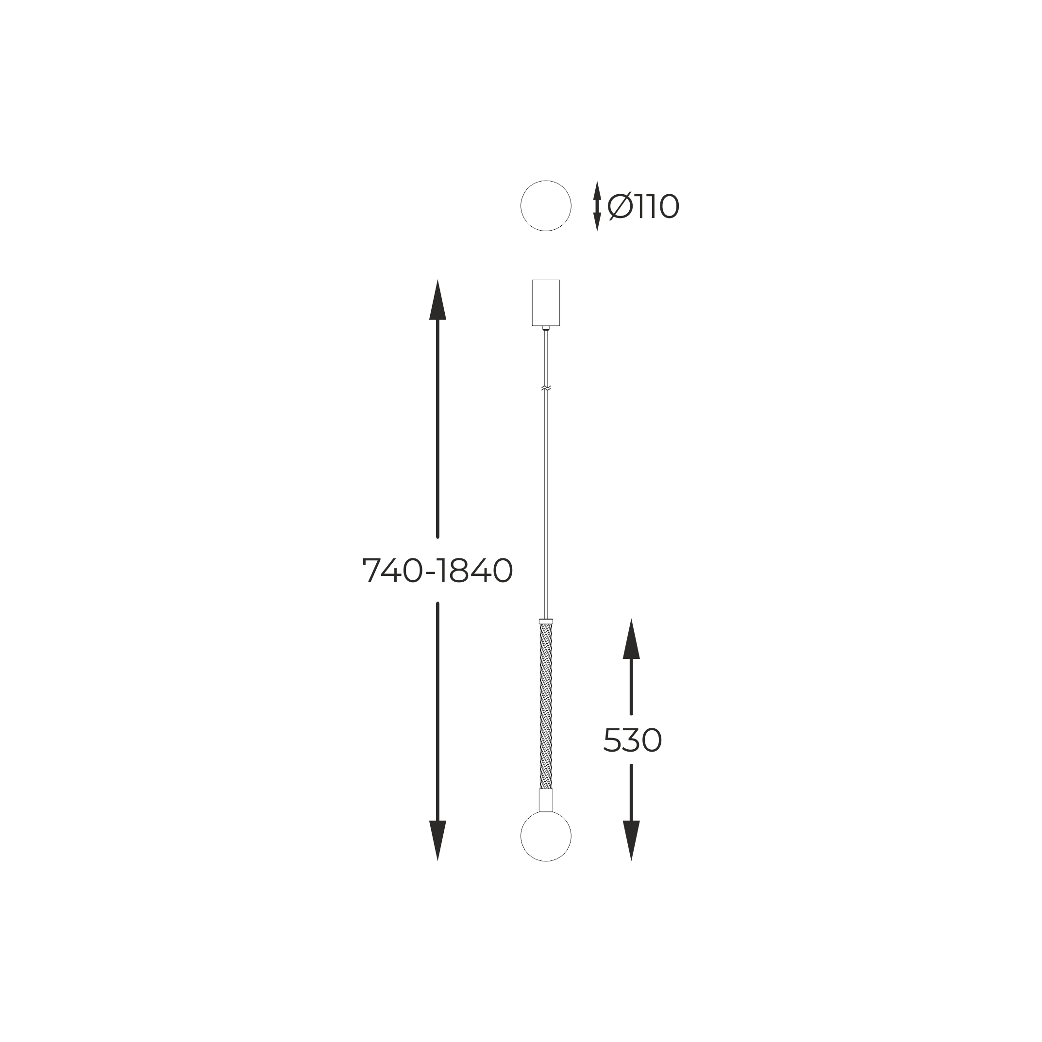 Підвісний світильник Zuma Line P0583-01A-2GHF MIDA купити