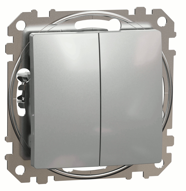 Вимикач 2-кл Schneider Sedna Design SDD113105 Алюміній купити