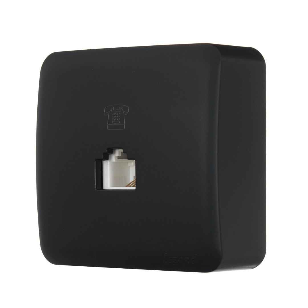 Розетка телефонна Lezard Viola Антрацит (751-4200-137) купити