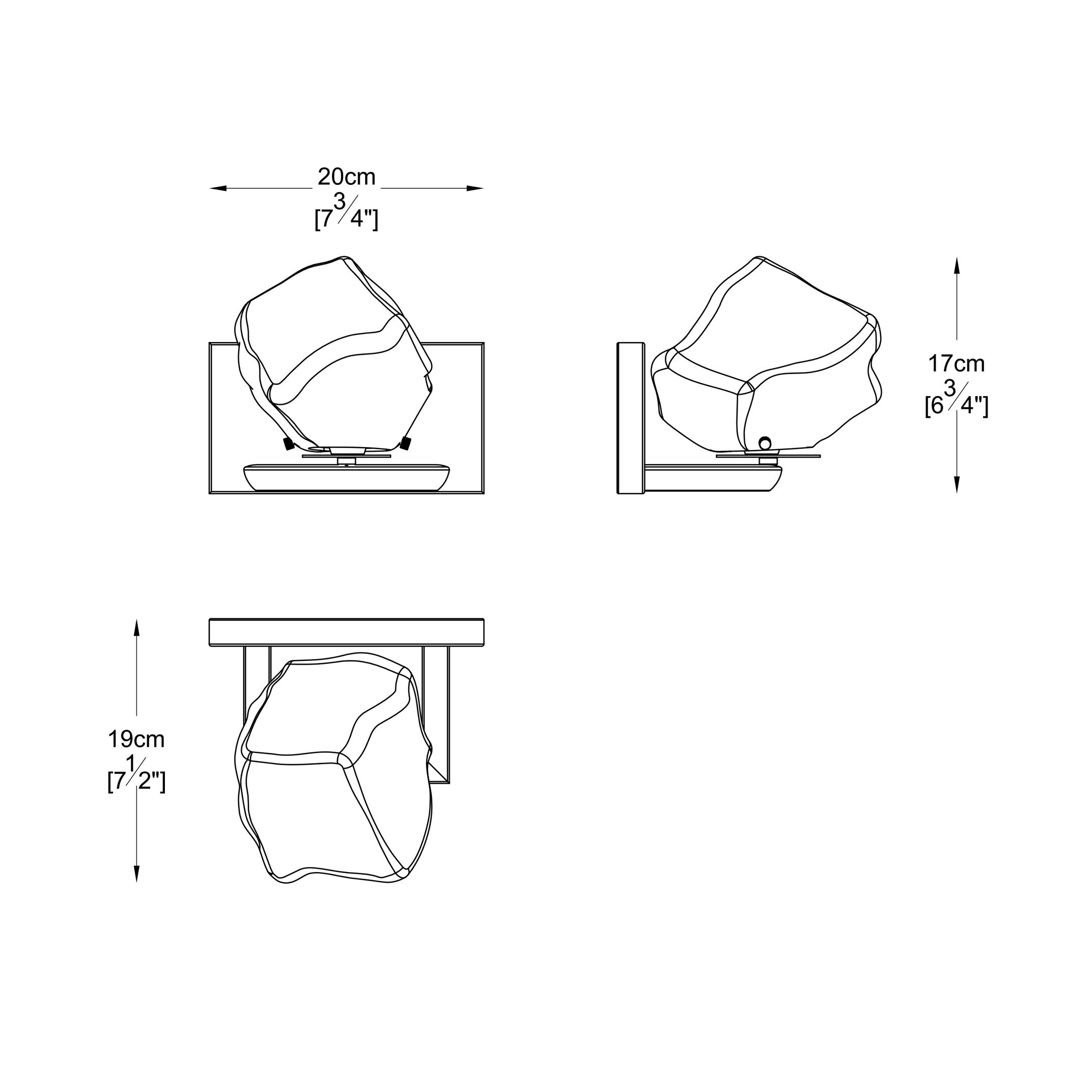 Бра Zuma Line W0488-01A-U8AC ROCK купити