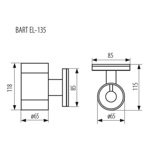 Настенный светильник Kanlux 07079 Bart EL-135 купити