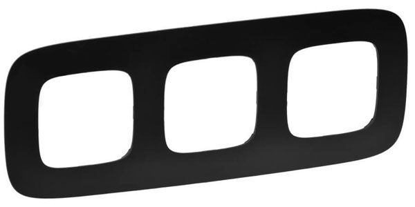 Рамка 3 поста, матовый черный, Valena ALLURE (754403) купити