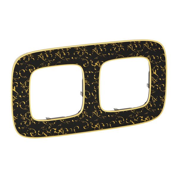 Рамка 2 поста, барокко нуар, Valena ALLURE (754432) купити