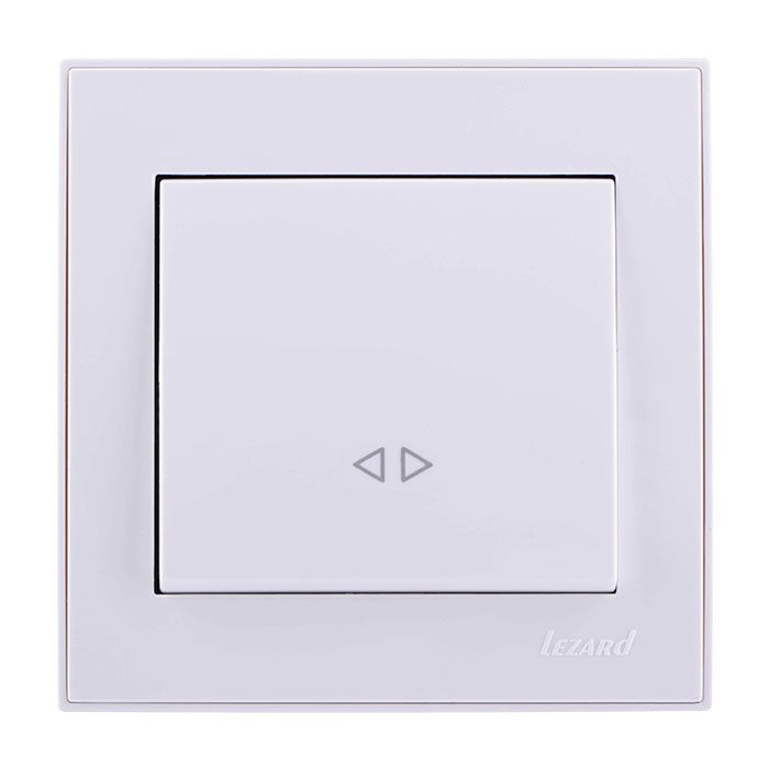Выключатель промежуточный, белый Lezard RAIN (703-0288-107) купити