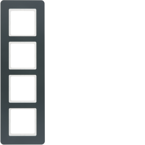 Рамка 4Х пластикова антрацит, Q.7 10146186 купити