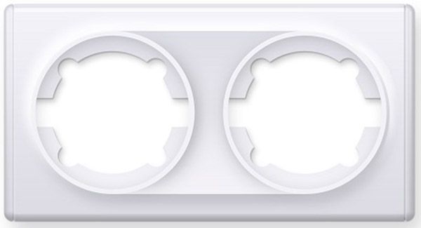 Рамка на 2 прилади OneKeyElectro, колір білий (OKE300201) купити