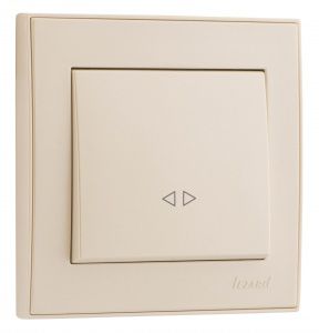 Выключатель промежуточный, крем Lezard RAIN (703-0388-107) купити