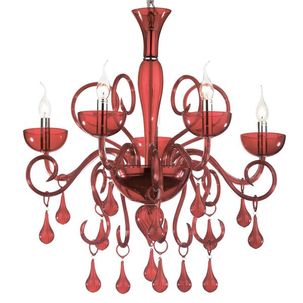 Люстра Ideal Lux LILLY SP5 ROSSO купити