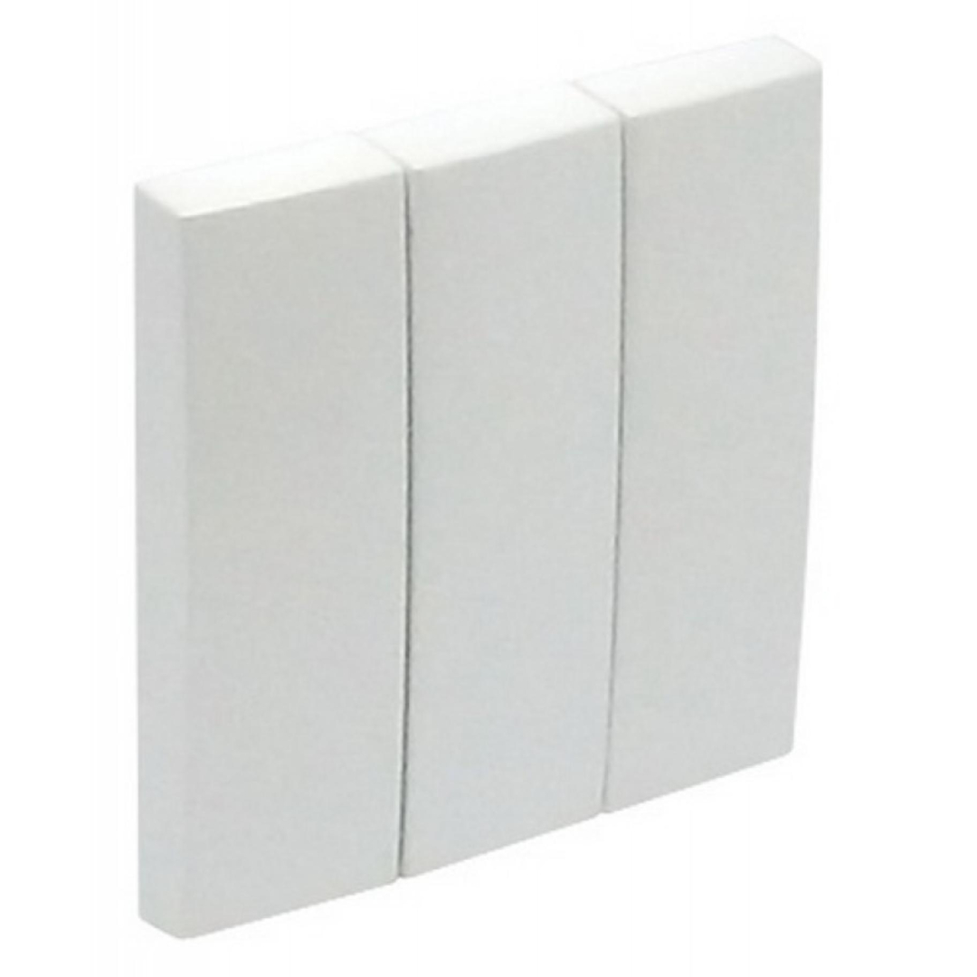 Клавиша выключателя 3 кл. LOGUS металлик ледяной купити