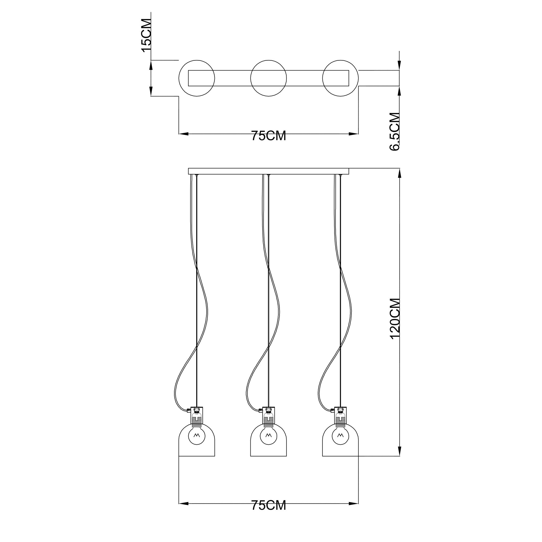 Подвесной светильник Zuma Line MD1918-3S-CHROME LAZARO купити