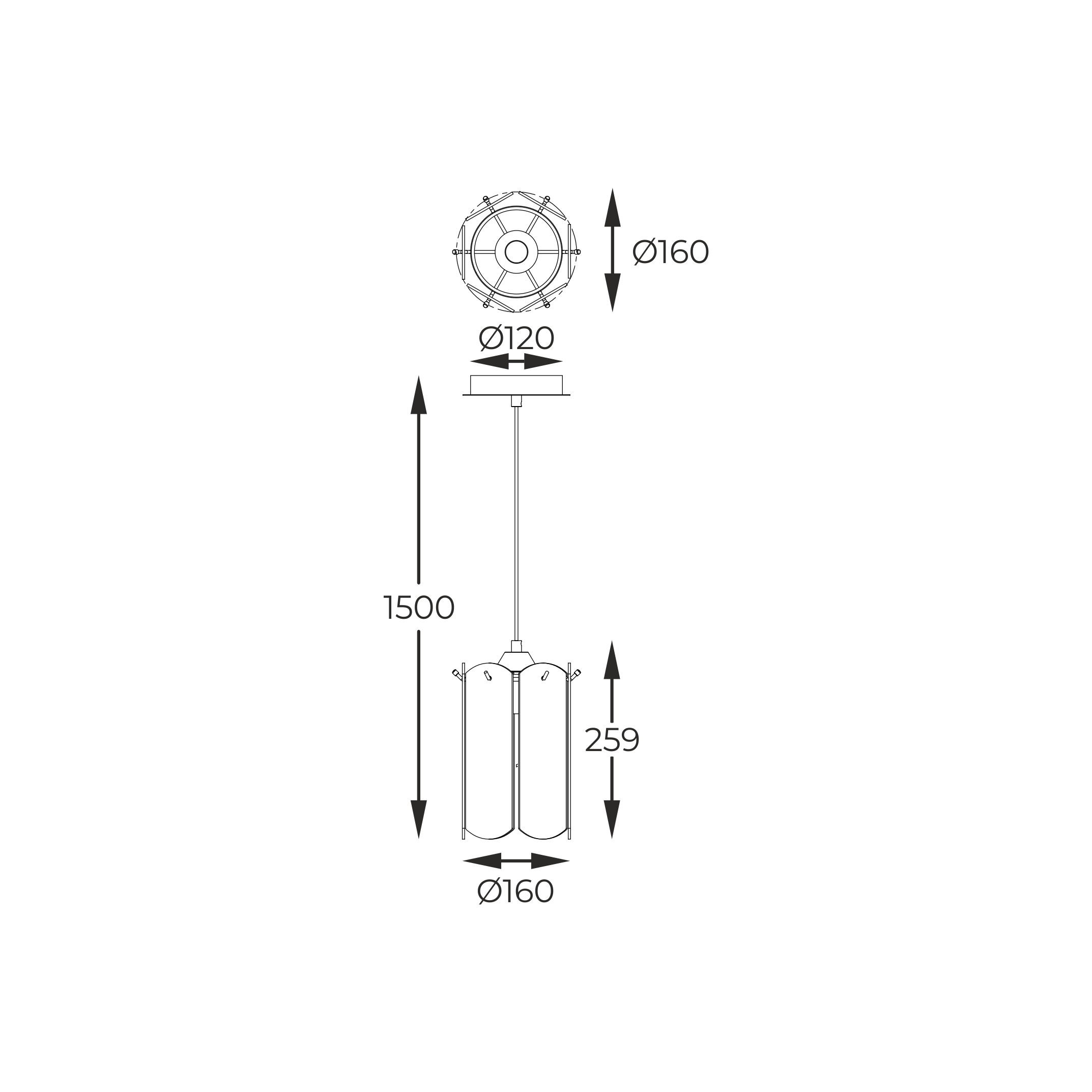 Підвісний світильник Zuma Line MD3523-1-EGN NIRA купити