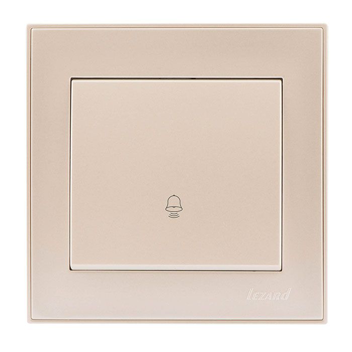 Кнопка звонка, жемчужно-белый перламутр Lezard RAIN купити