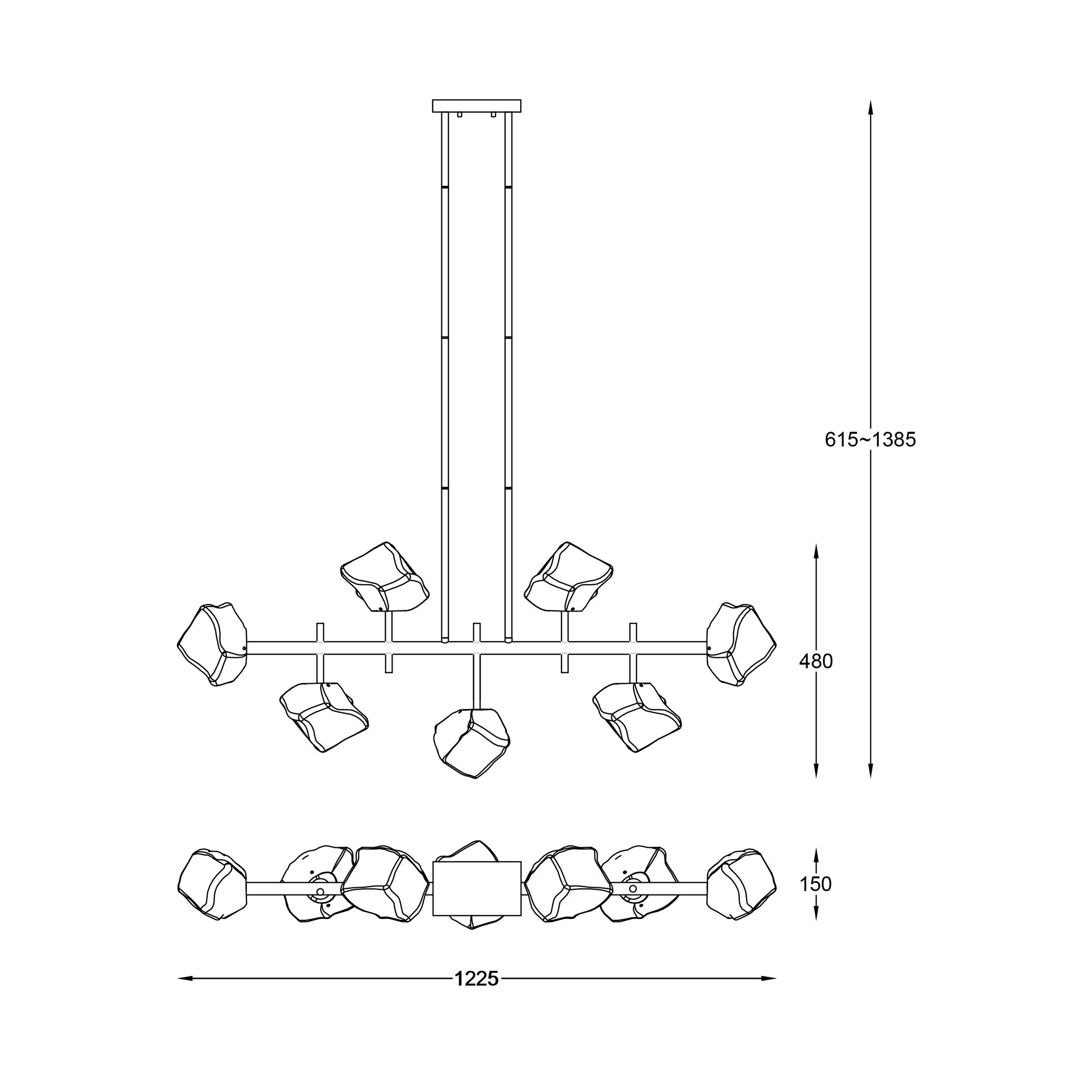 Подвесной светильник Zuma Line P0488-07T-SEAC ROCK купити