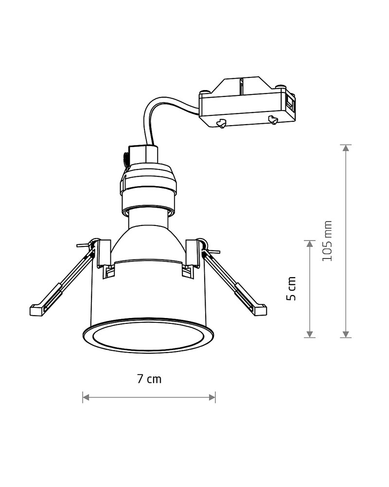 Точковий світильник Nowodvorski 10791 Cup GU10 1x10W IP20 GOLD купити