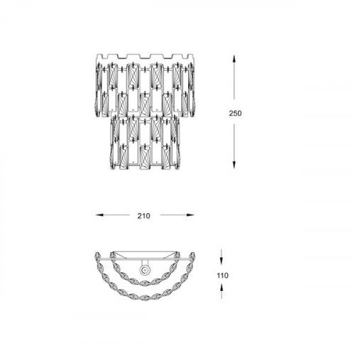 Бра Zuma Line W0480-02B-B5AC ANZIO купити