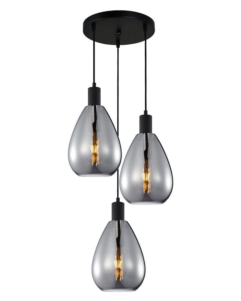 Підвісний світильник ITALUX PND-27812-3A-BK-SG Zulo купити