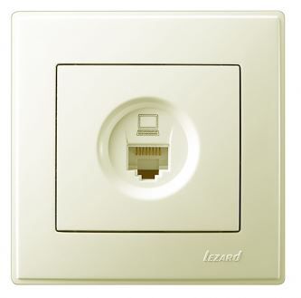 Розетка компьютерная Lezard Lesya, крем (705-0303-139) купити