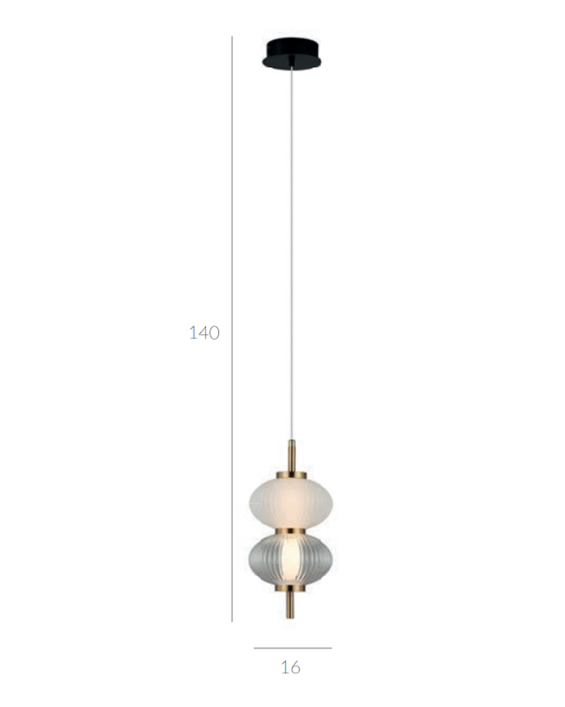 Підвісний світильник ITALUX PND-84938-2V-BK Testa купити