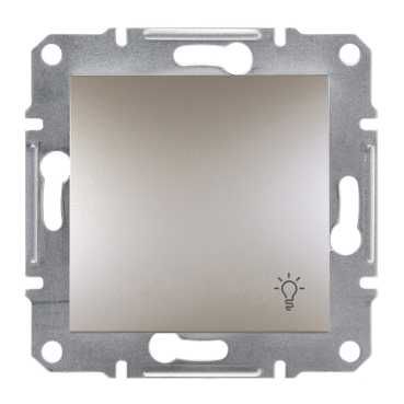 Одноклавішний кнопковий вимикач "світло" самозажимний, бронза (EPH0900169) купити