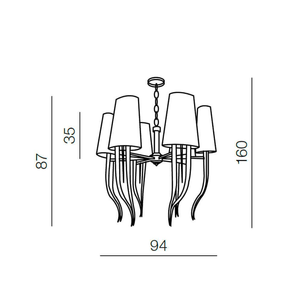 Люстра Azzardo AZ1390 Diablo 6 big купити