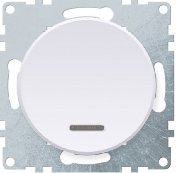 Вимикач одинарний з підсвіткою OneKeyElectro, колір білий (OKE201301) купити