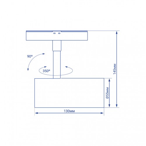 Магнітний трековий світильник Feron MGN303 10W чорний (41946) купити