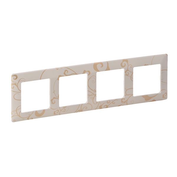 Рамка 4 поста, ампир бежевый, Valena LIFE (754114) купити