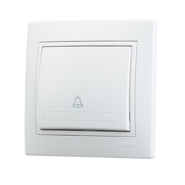Кнопка звонка Lezard Mira, белый  (701-0202-103) купити