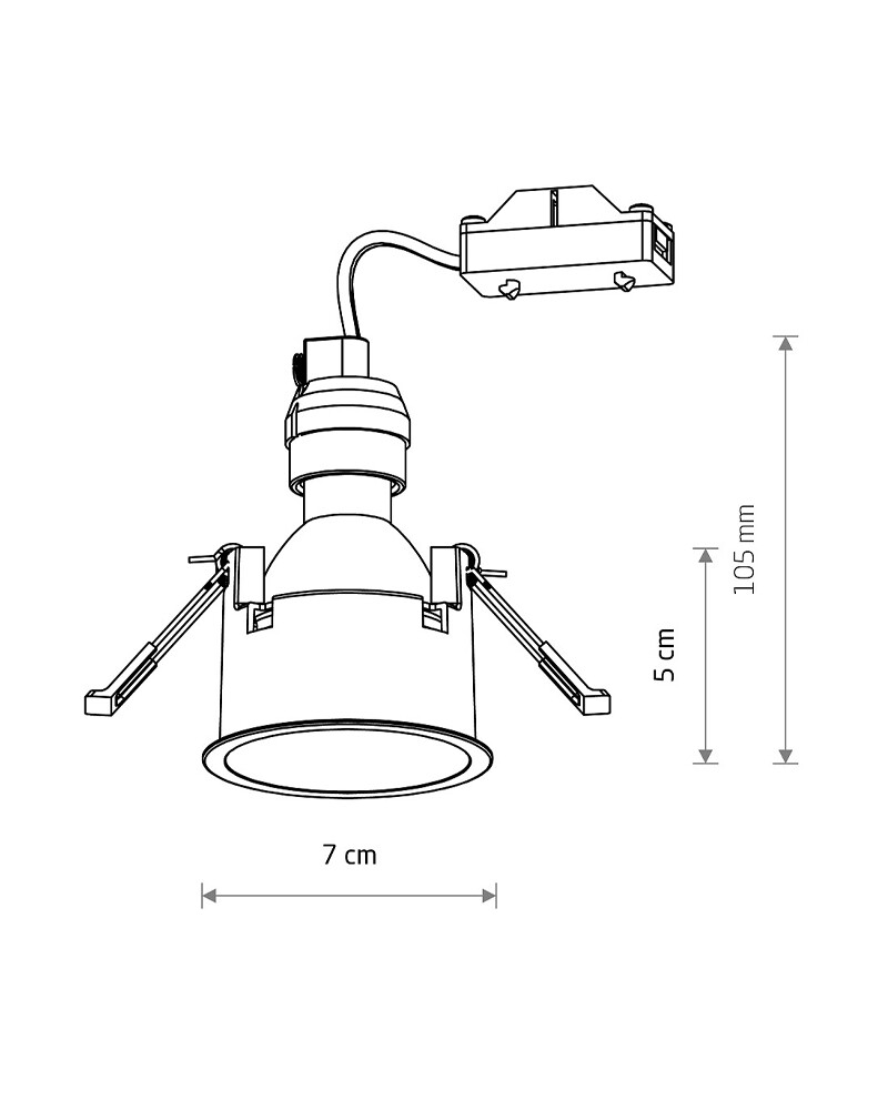 Точковий світильник Nowodvorski 10788 Cup GU10 1x10W IP20 WH купити