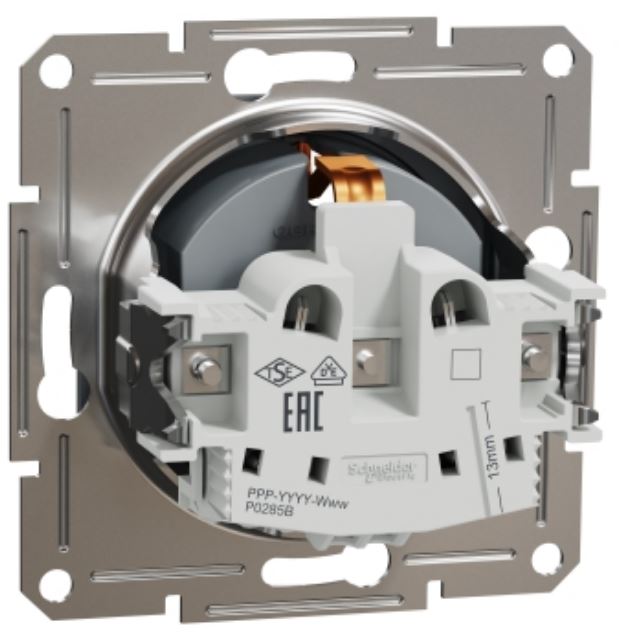 Розетка з заземляючим контактом, сталь (EPH2900162) купити