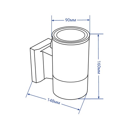 Архитектурный светильник Feron DH0701 серый (06297) купити