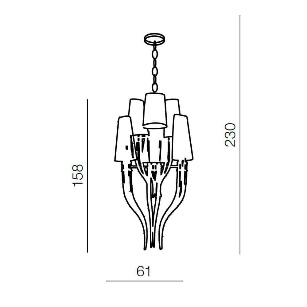 Люстра Azzardo AZ1417 Diablo 3+3 купити