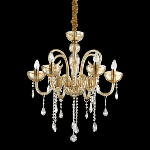 Люстра Ideal Lux CANALETTO SP6 AMBRA купити