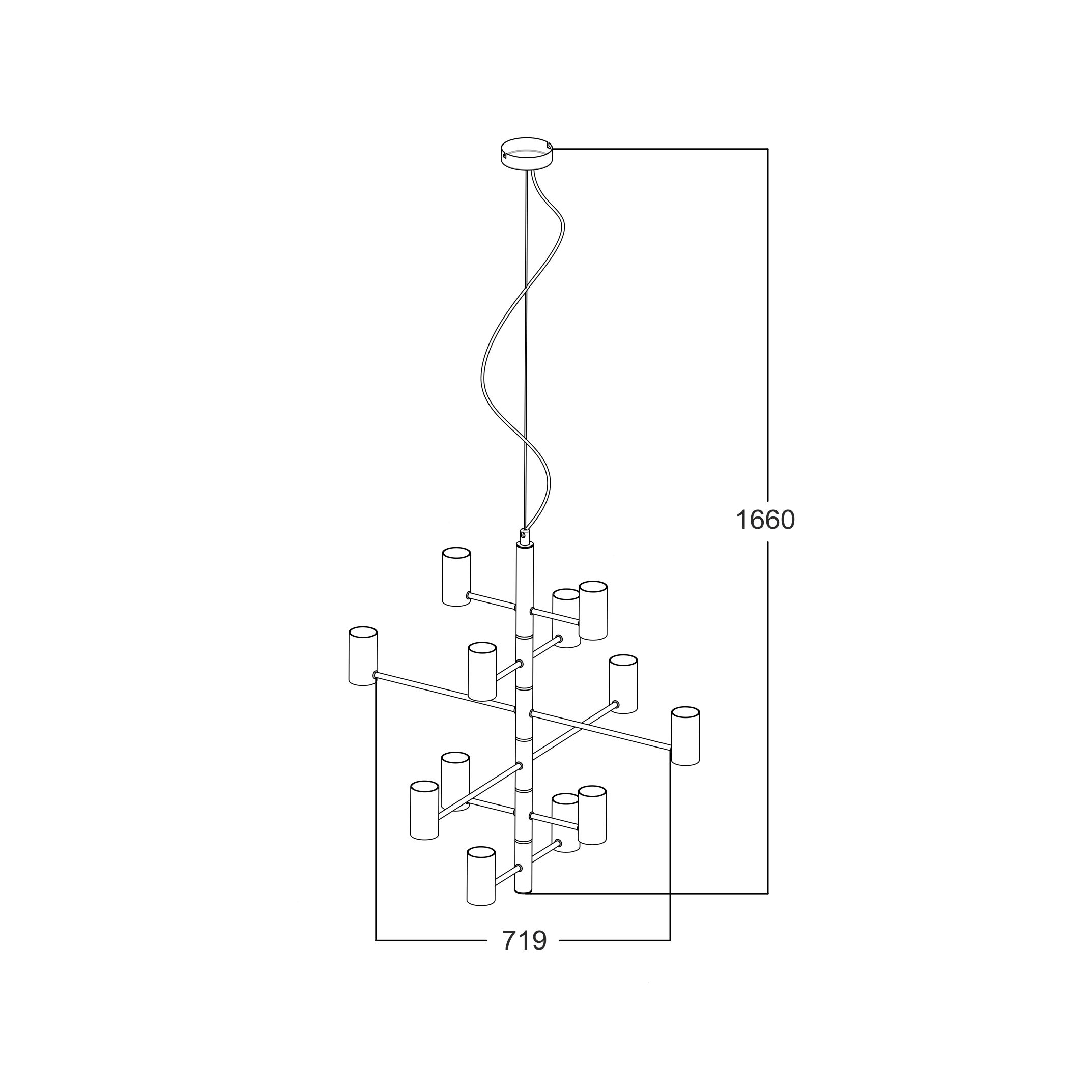 Люстра Zuma Line HP1811A-12-PB CANDEL купити