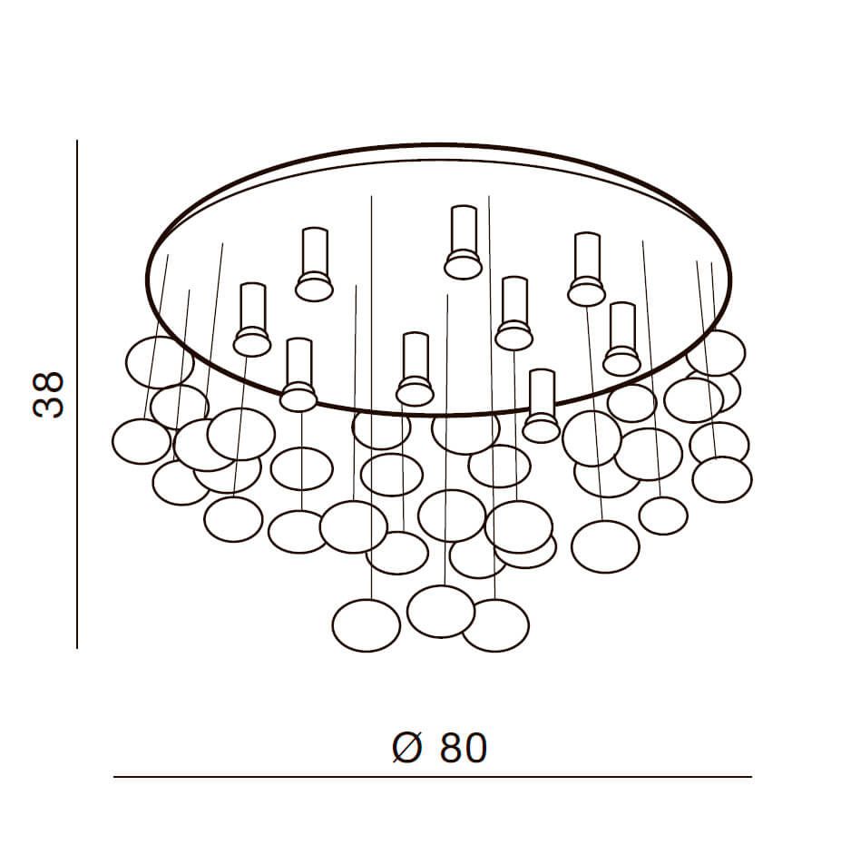 Люстра Azzardo AZ2571 Luvia 80 купити