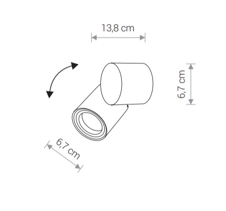 Точковий світильник Ideal Lux 259277 LOOK PL1 H95 NERO купити