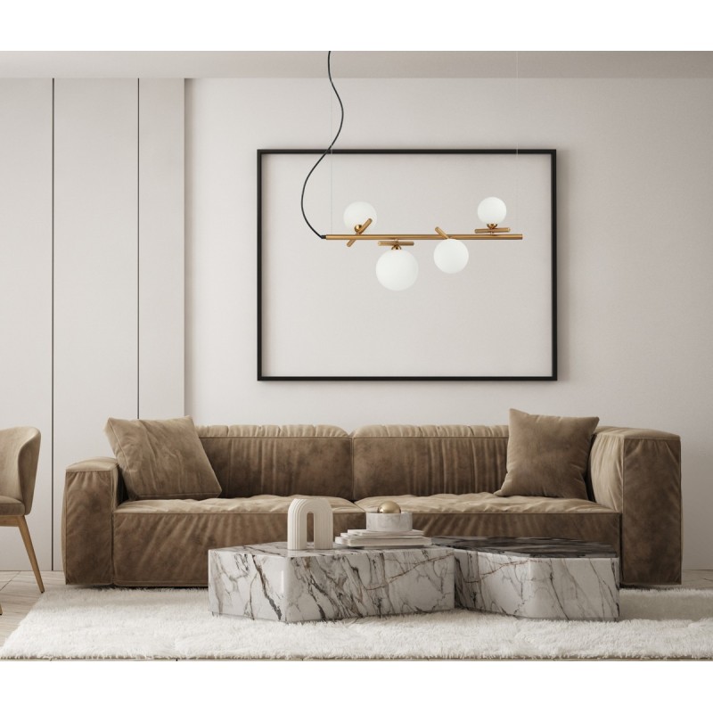 Люстра підвісна ITALUX PND-5622-4-BRO-W Reverso купити