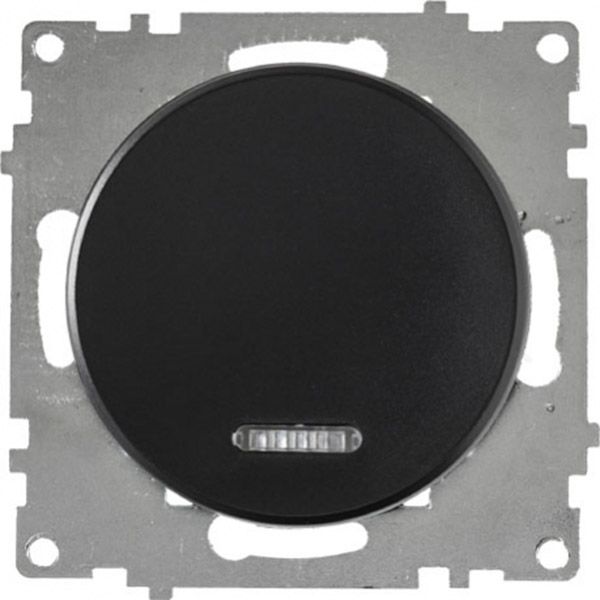 Вимикач одинарний з підсвіткою OneKeyElectro, колір чорний (OKE201304) купити