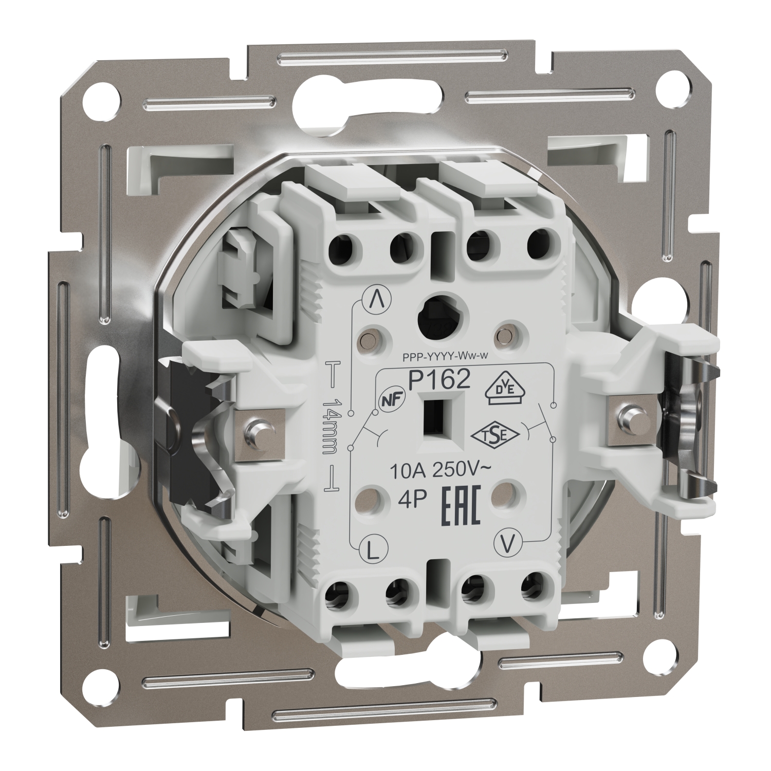 Двохклавішний вимикач для жалюзи самозажимний, білий (EPH1370121) купити