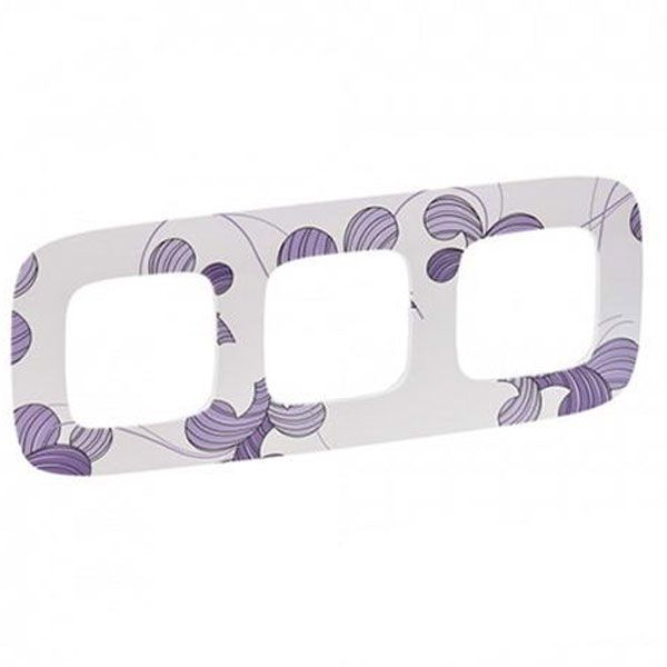 Рамка 3 поста, флора, Valena ALLURE (754363) купити