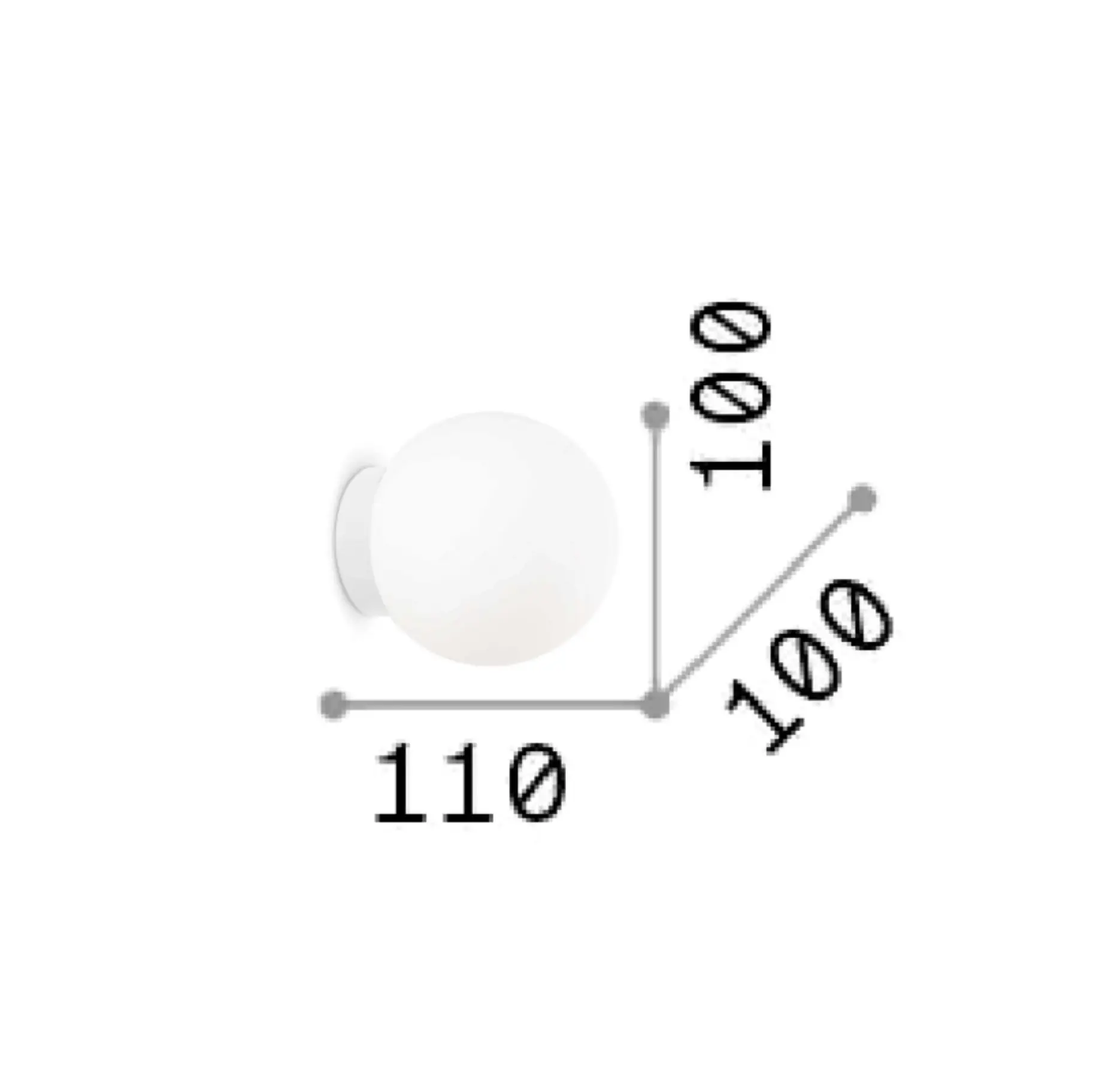 Бра Ideal Lux 310787 MAPA BIANCO AP1 D10 (10805) купити