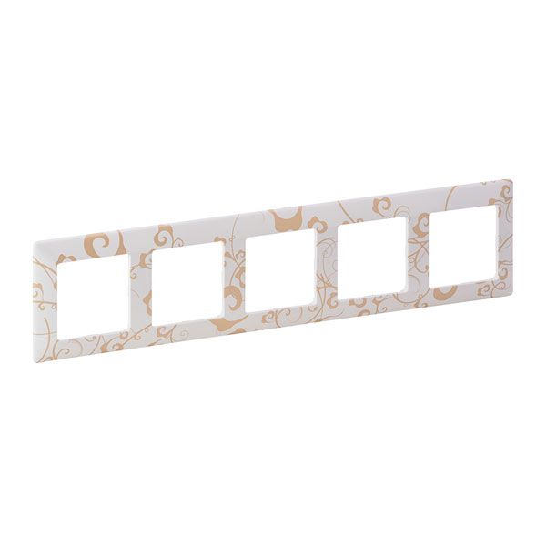 Рамка 5 постов, ампир белый, Valena LIFE (754105) купити