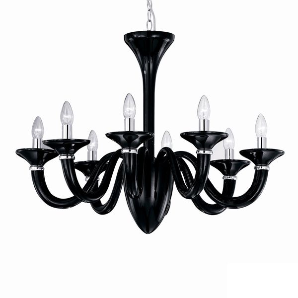 Люстра Ideal Lux WHITE LADY SP8 NERO купити